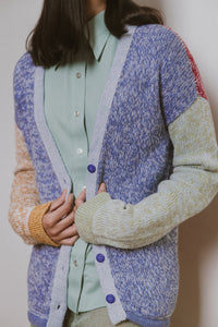 Cardigan multicolor jaspeado